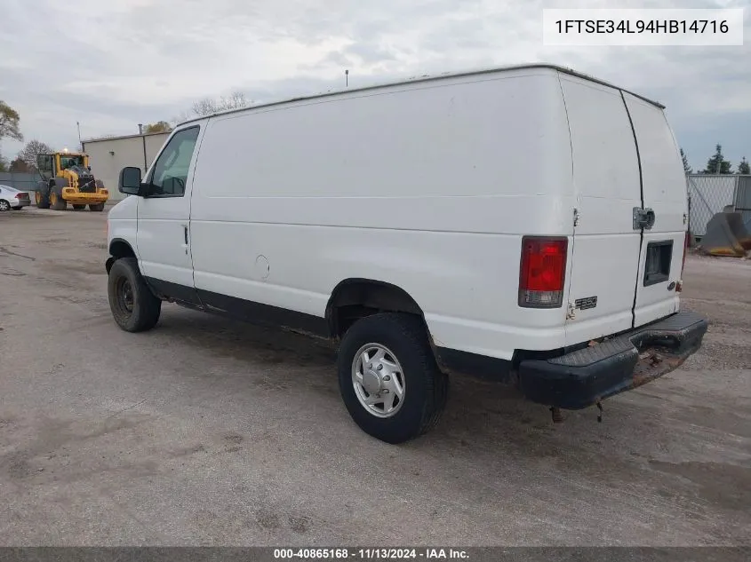 2004 Ford Econoline Commercial/Recreational VIN: 1FTSE34L94HB14716 Lot: 40865168