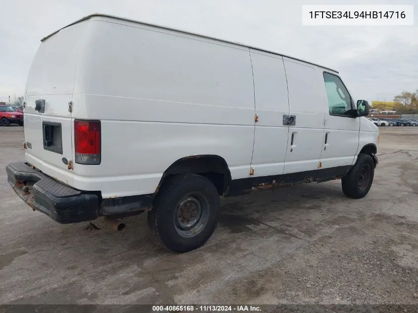 2004 Ford Econoline Commercial/Recreational VIN: 1FTSE34L94HB14716 Lot: 40865168