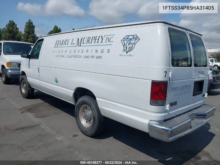 2005 Ford E-350 Super Duty Commercial/Recreational VIN: 1FTSS34P85HA31405 Lot: 40186277