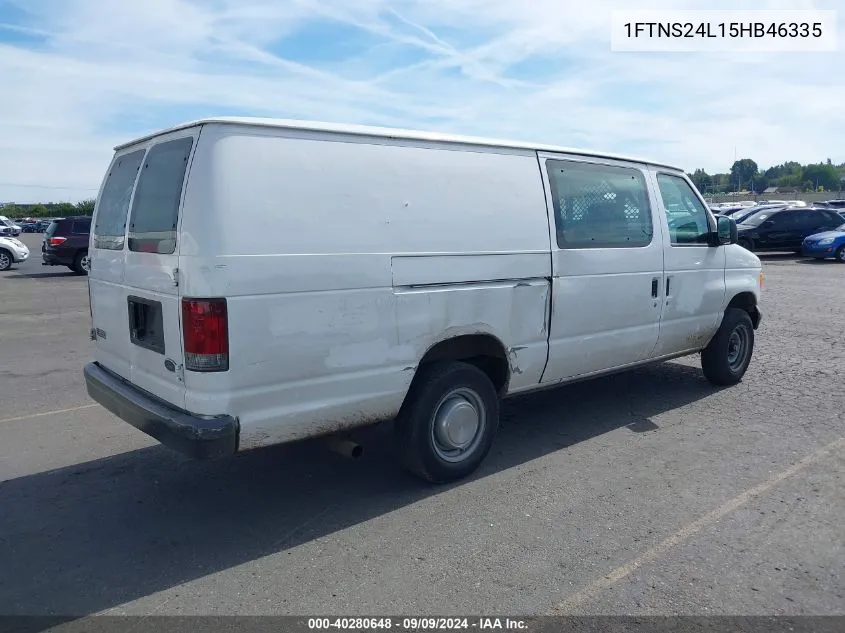 2005 Ford E-250 Commercial/Recreational VIN: 1FTNS24L15HB46335 Lot: 40280648