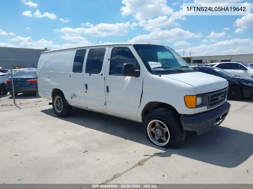 2005 Ford E-250 Commercial/Recreational VIN: 1FTNS24L05HA19642 Lot: 40448509