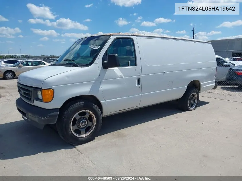 2005 Ford E-250 Commercial/Recreational VIN: 1FTNS24L05HA19642 Lot: 40448509