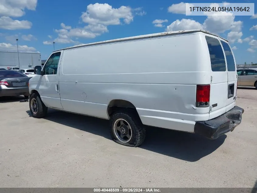 2005 Ford E-250 Commercial/Recreational VIN: 1FTNS24L05HA19642 Lot: 40448509