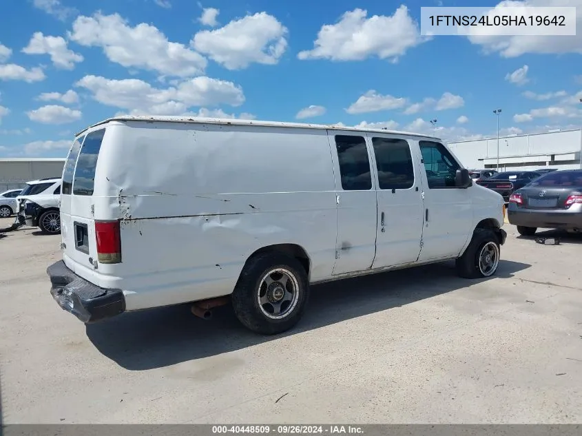 2005 Ford E-250 Commercial/Recreational VIN: 1FTNS24L05HA19642 Lot: 40448509