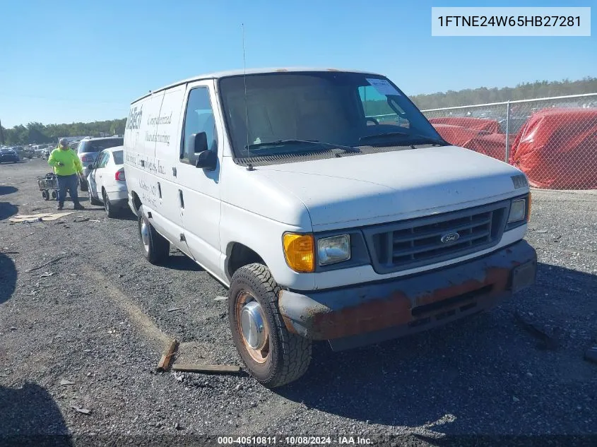 2005 Ford Econoline E250 Van VIN: 1FTNE24W65HB27281 Lot: 40510811