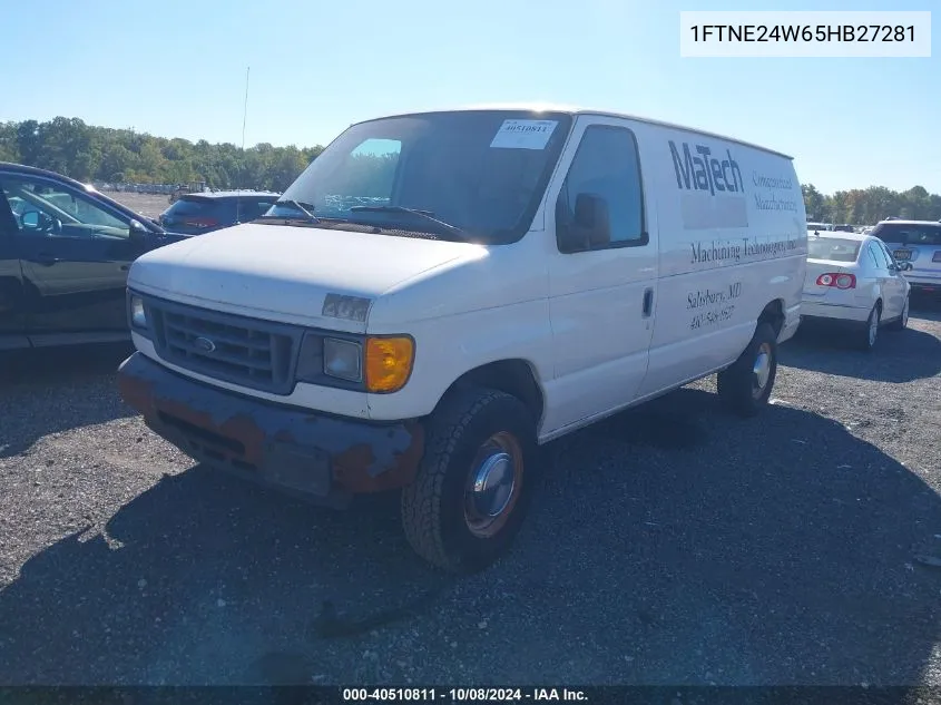 2005 Ford Econoline E250 Van VIN: 1FTNE24W65HB27281 Lot: 40510811