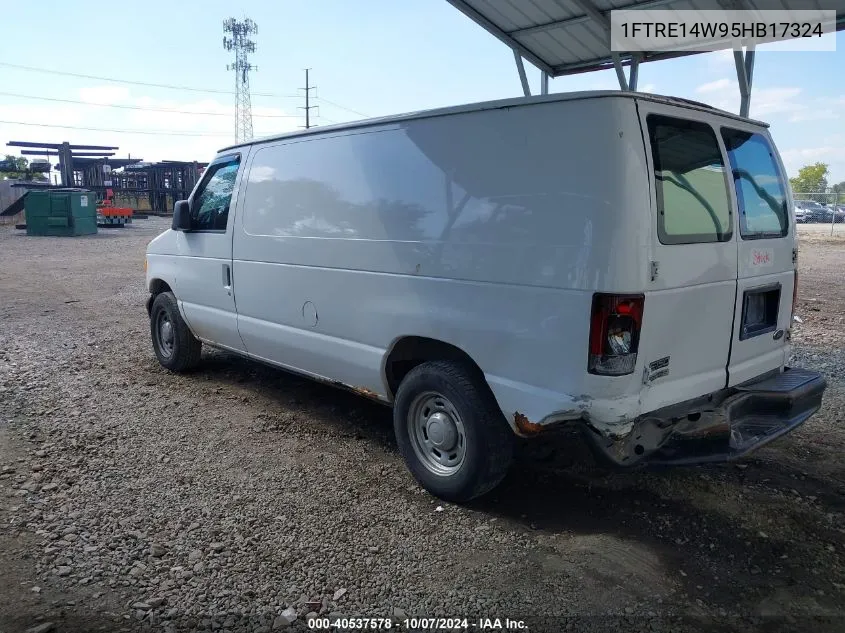 2005 Ford E-150 Commercial/Recreational VIN: 1FTRE14W95HB17324 Lot: 40537578