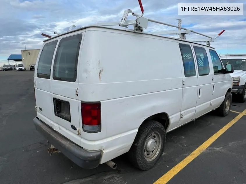 2005 Ford Econoline E150 Van VIN: 1FTRE14W45HA63026 Lot: 40668608