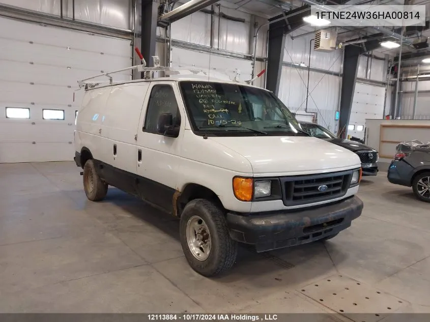 2006 Ford Econoline VIN: 1FTNE24W36HA00814 Lot: 12113884