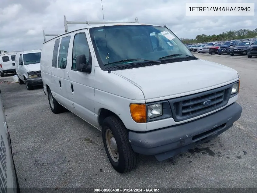 2006 Ford E-150 Commercial/Recreational VIN: 1FTRE14W46HA42940 Lot: 38588438