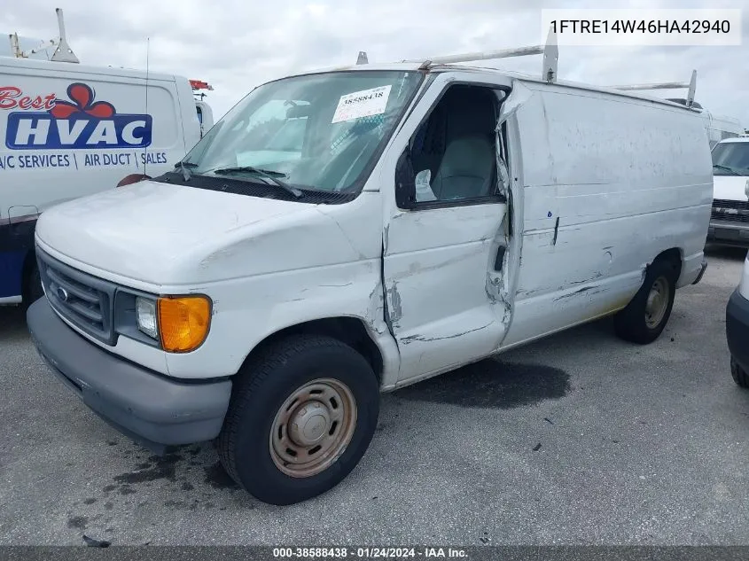 2006 Ford E-150 Commercial/Recreational VIN: 1FTRE14W46HA42940 Lot: 38588438