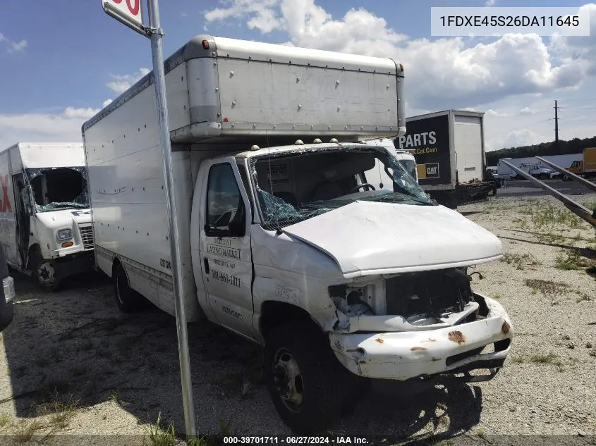 2006 Ford E-450 Cutaway VIN: 1FDXE45S26DA11645 Lot: 39701711