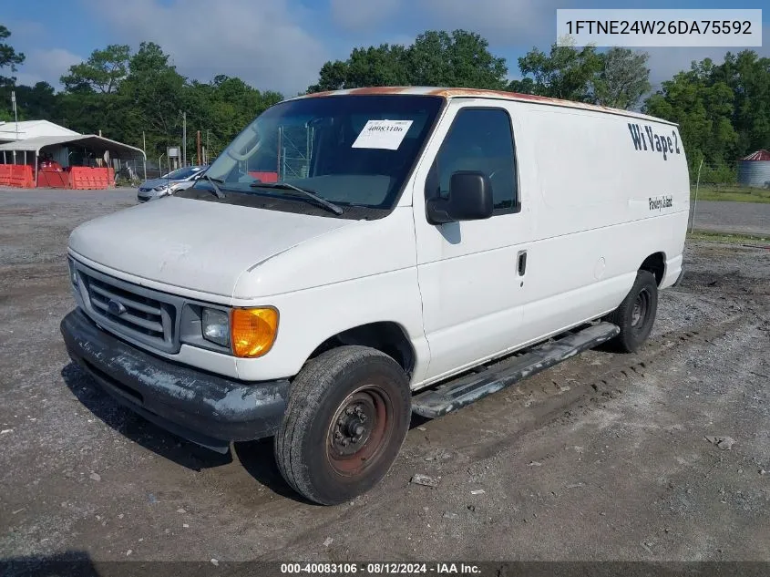 2006 Ford E-250 Commercial/Recreational VIN: 1FTNE24W26DA75592 Lot: 40083106