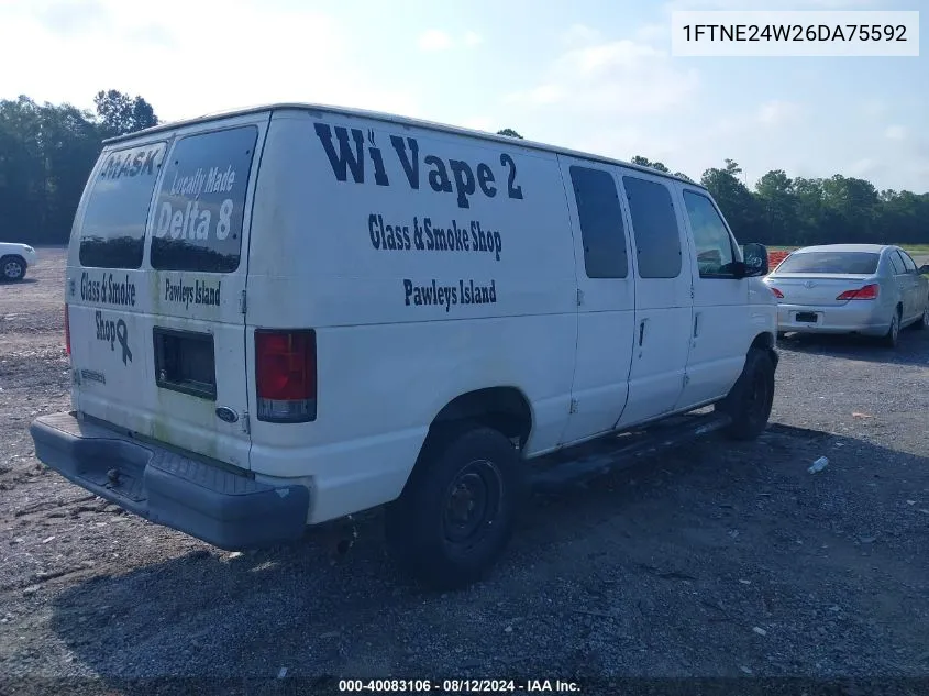 1FTNE24W26DA75592 2006 Ford E-250 Commercial/Recreational