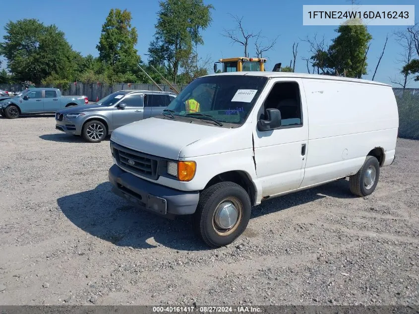 2006 Ford E-250 Commercial/Recreational VIN: 1FTNE24W16DA16243 Lot: 40161417