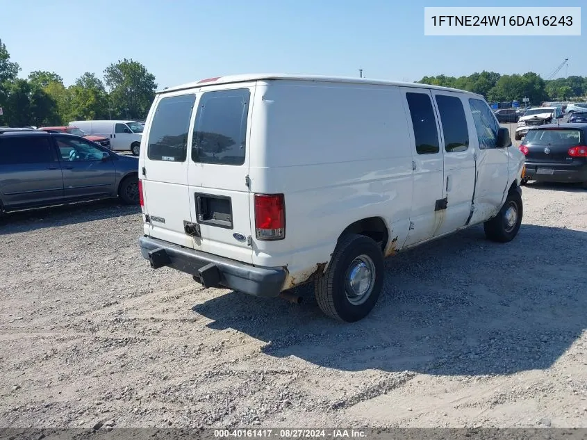 2006 Ford E-250 Commercial/Recreational VIN: 1FTNE24W16DA16243 Lot: 40161417