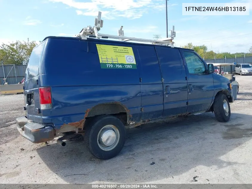 2006 Ford E-250 Commercial/Recreational VIN: 1FTNE24W46HB13185 Lot: 40216507