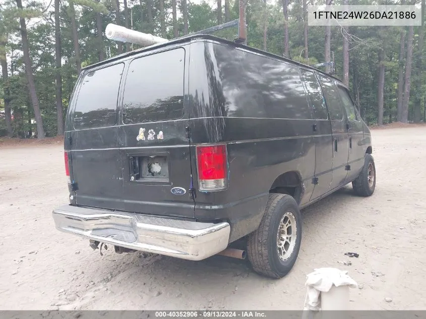 2006 Ford E-250 Commercial/Recreational VIN: 1FTNE24W26DA21886 Lot: 40352906