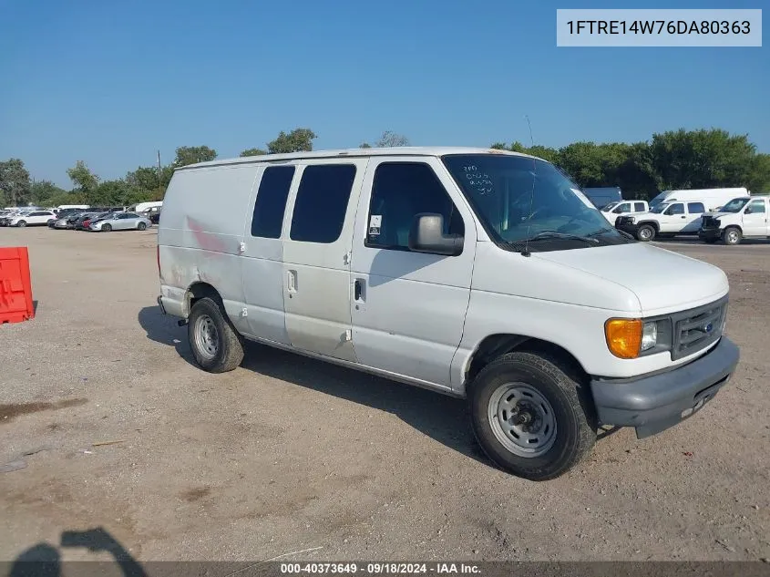 2006 Ford Econoline E150 Van VIN: 1FTRE14W76DA80363 Lot: 40373649