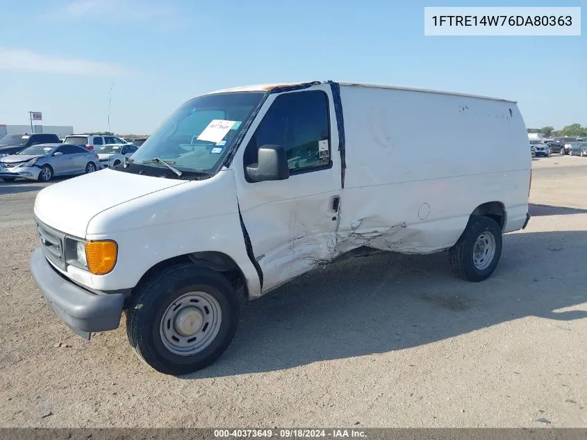 2006 Ford Econoline E150 Van VIN: 1FTRE14W76DA80363 Lot: 40373649