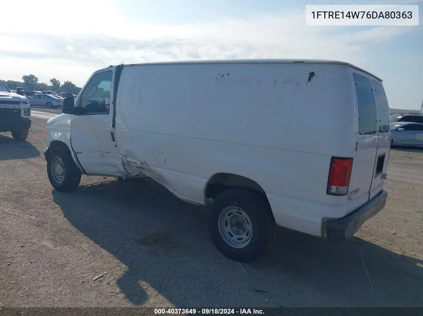 2006 Ford Econoline E150 Van VIN: 1FTRE14W76DA80363 Lot: 40373649