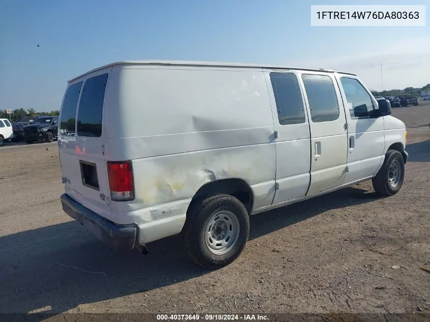 2006 Ford Econoline E150 Van VIN: 1FTRE14W76DA80363 Lot: 40373649