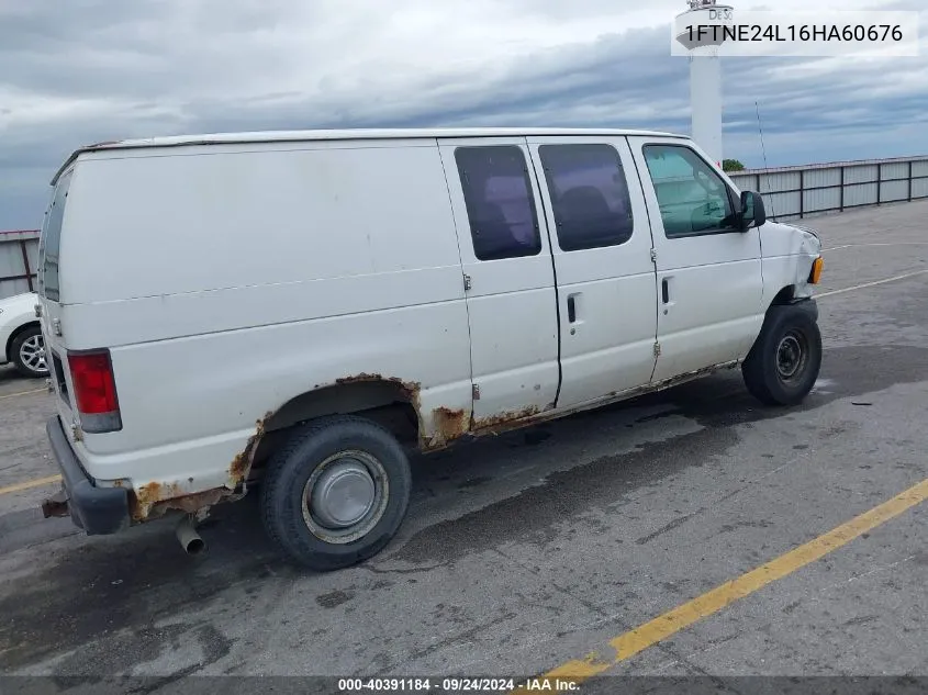 2006 Ford Econoline E250 Van VIN: 1FTNE24L16HA60676 Lot: 40391184