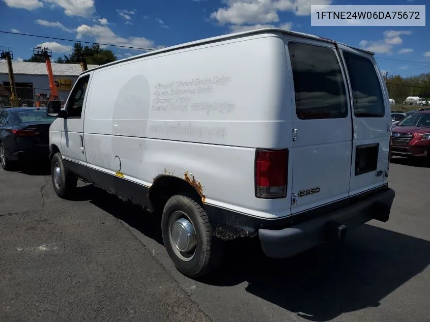 2006 Ford E-250 Commercial/Recreational VIN: 1FTNE24W06DA75672 Lot: 40527693