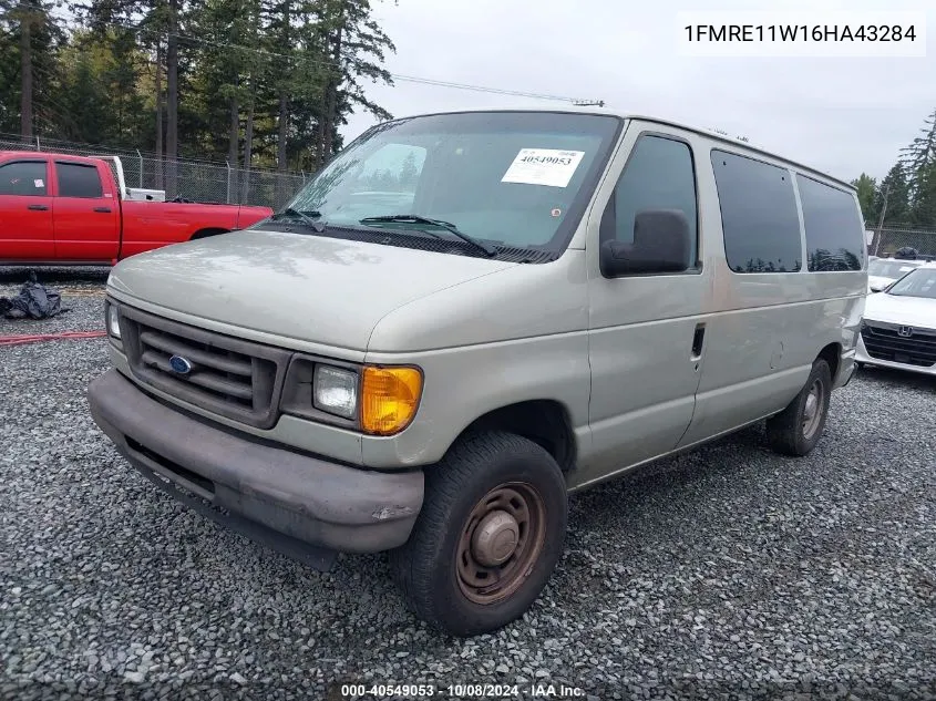 2006 Ford Econoline E150 Wagon VIN: 1FMRE11W16HA43284 Lot: 40549053