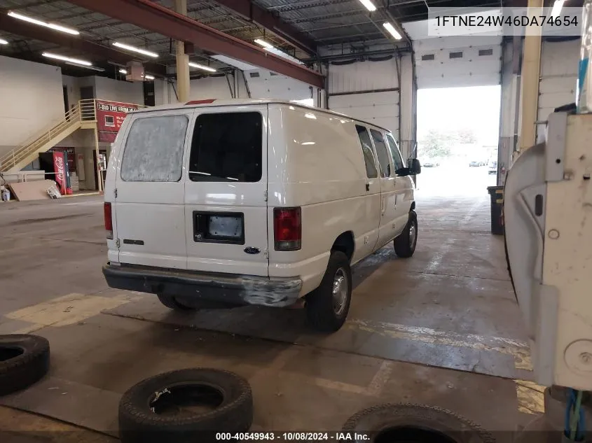 1FTNE24W46DA74654 2006 Ford Econoline E250 Van