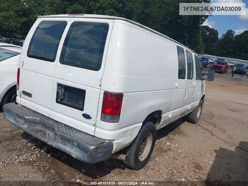 2007 Ford E-250 Commercial/Recreational VIN: 1FTNE24L67DA03009 Lot: 40101010