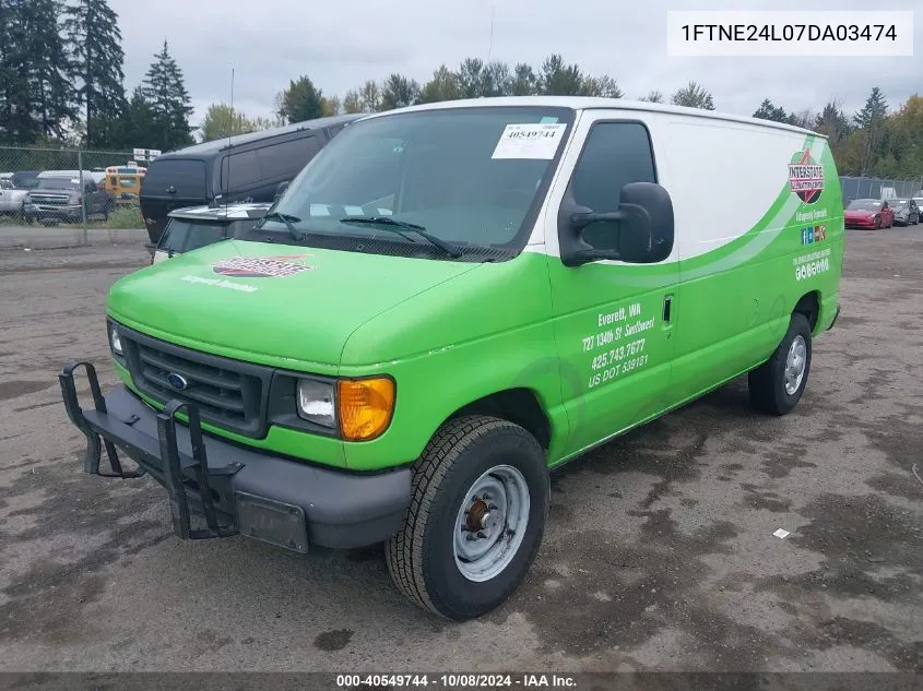 2007 Ford E-250 Commercial/Recreational VIN: 1FTNE24L07DA03474 Lot: 40549744