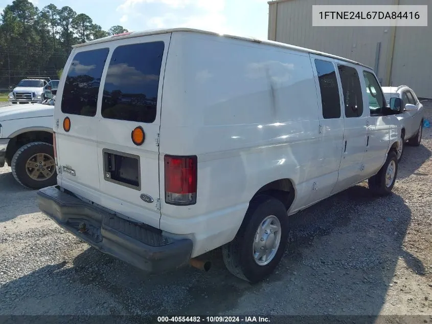 2007 Ford E-250 Commercial/Recreational VIN: 1FTNE24L67DA84416 Lot: 40554482