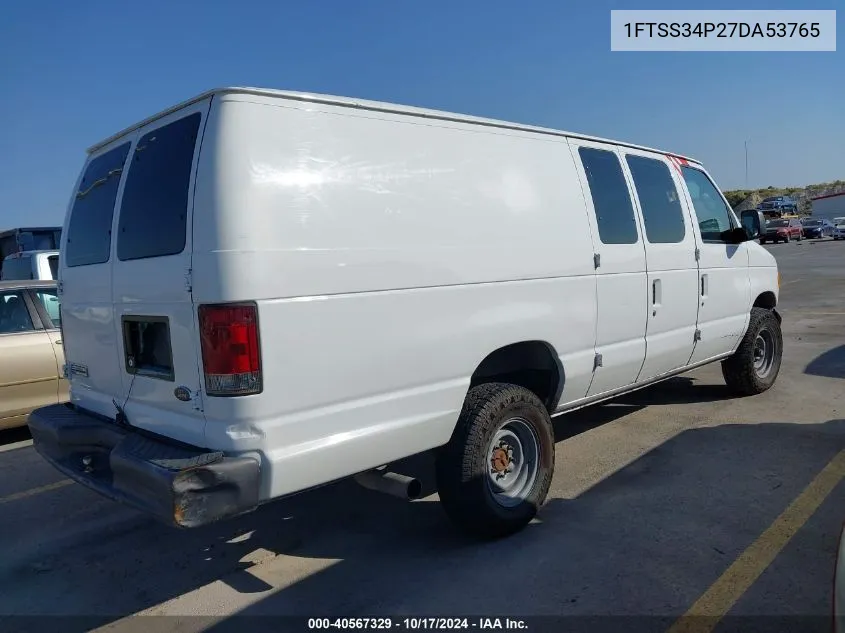 2007 Ford E-350 Super Duty Recreational VIN: 1FTSS34P27DA53765 Lot: 40567329