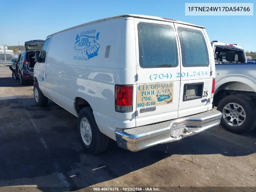 2007 Ford E-250 Commercial/Recreational VIN: 1FTNE24W17DA54766 Lot: 40678376