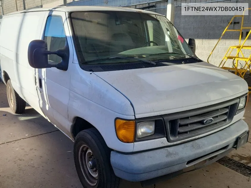 2007 Ford E-250 Commercial/Recreational VIN: 1FTNE24WX7DB00451 Lot: 40733534