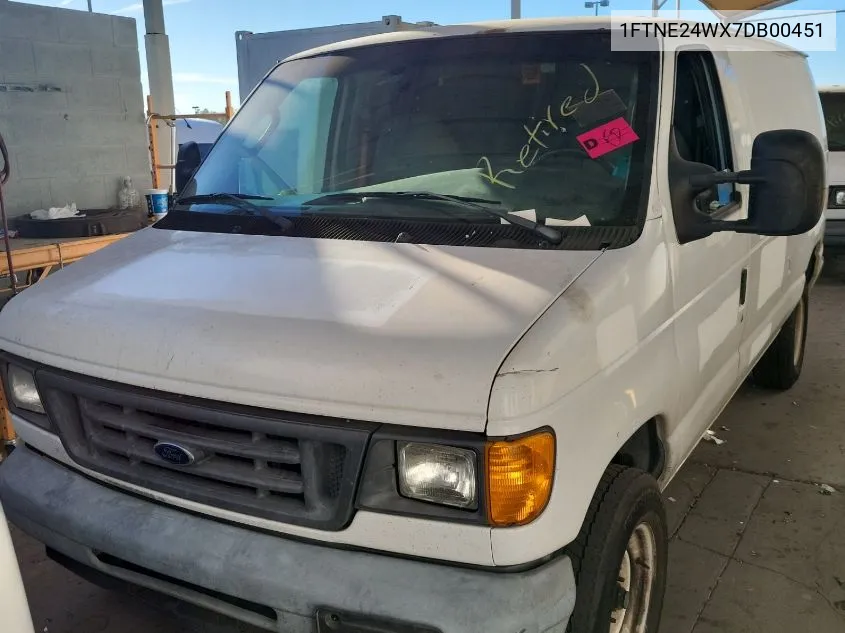 2007 Ford E-250 Commercial/Recreational VIN: 1FTNE24WX7DB00451 Lot: 40733534