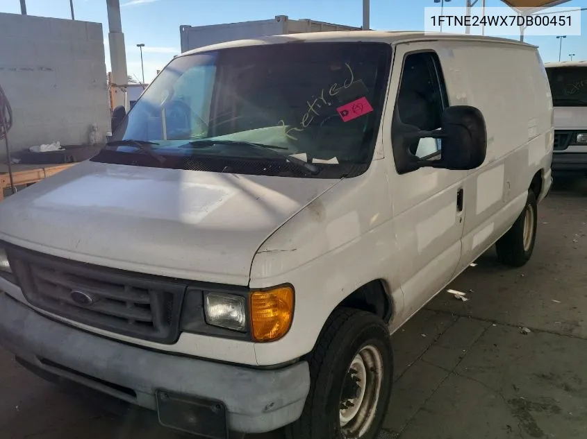 2007 Ford E-250 Commercial/Recreational VIN: 1FTNE24WX7DB00451 Lot: 40733534