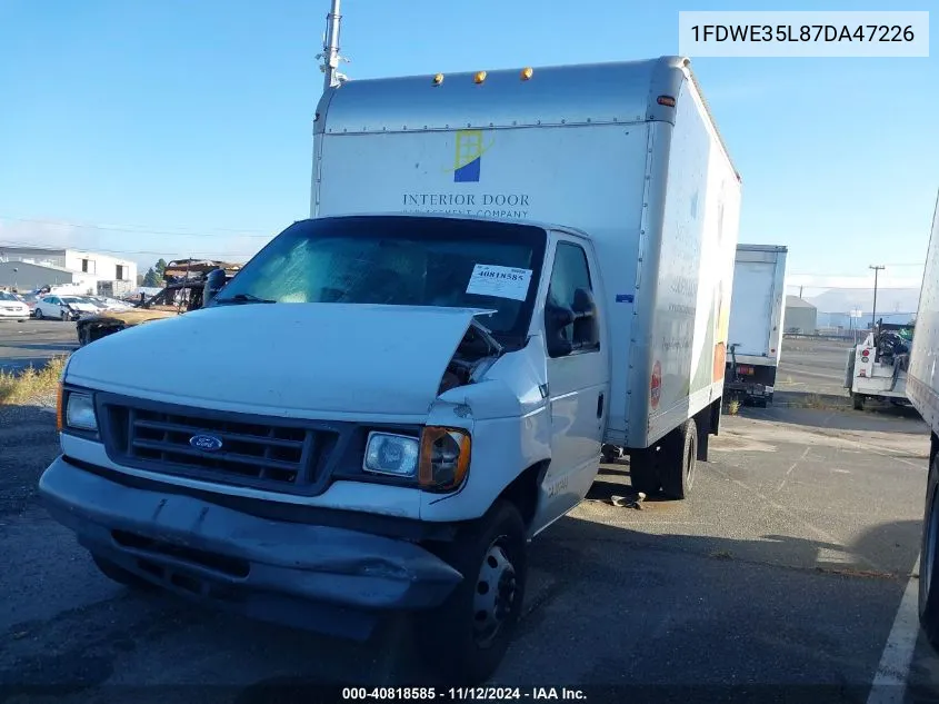 2007 Ford E-350 Cutaway VIN: 1FDWE35L87DA47226 Lot: 40818585