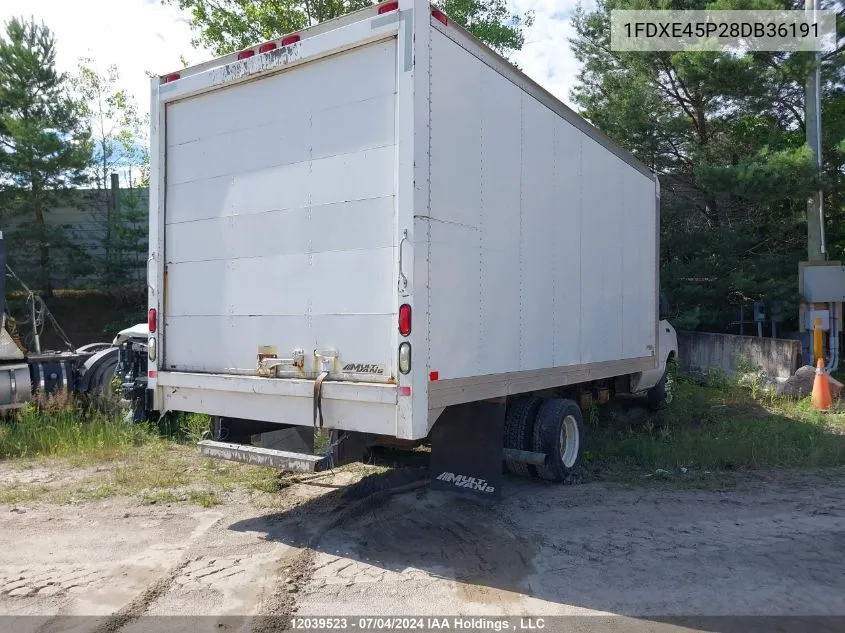 2008 Ford Econoline Commercial VIN: 1FDXE45P28DB36191 Lot: 12039523