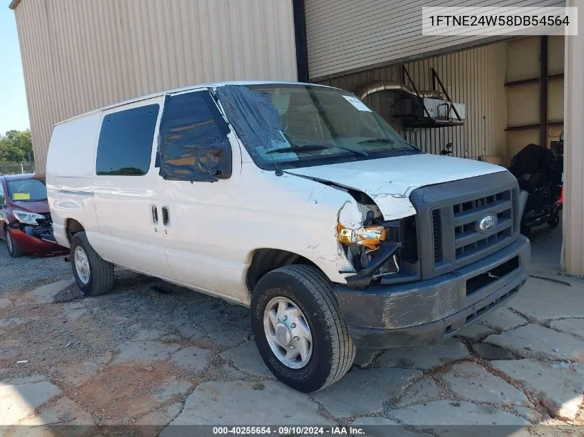 2008 Ford E-250 E250 Van VIN: 1FTNE24W58DB54564 Lot: 40255654