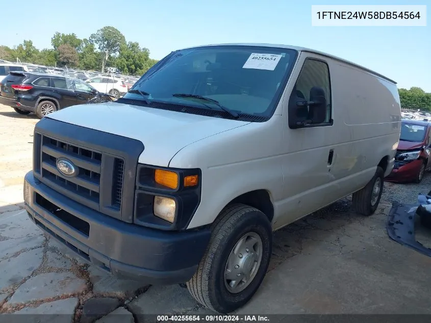 2008 Ford E-250 E250 Van VIN: 1FTNE24W58DB54564 Lot: 40255654