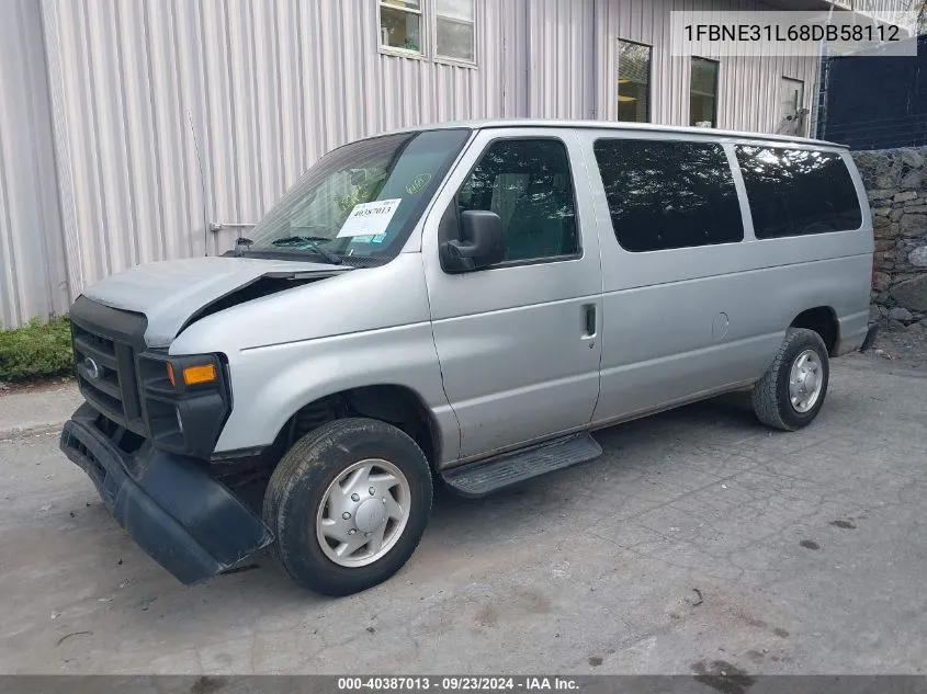 2008 Ford Econoline E350 Super Duty Wagon VIN: 1FBNE31L68DB58112 Lot: 40387013