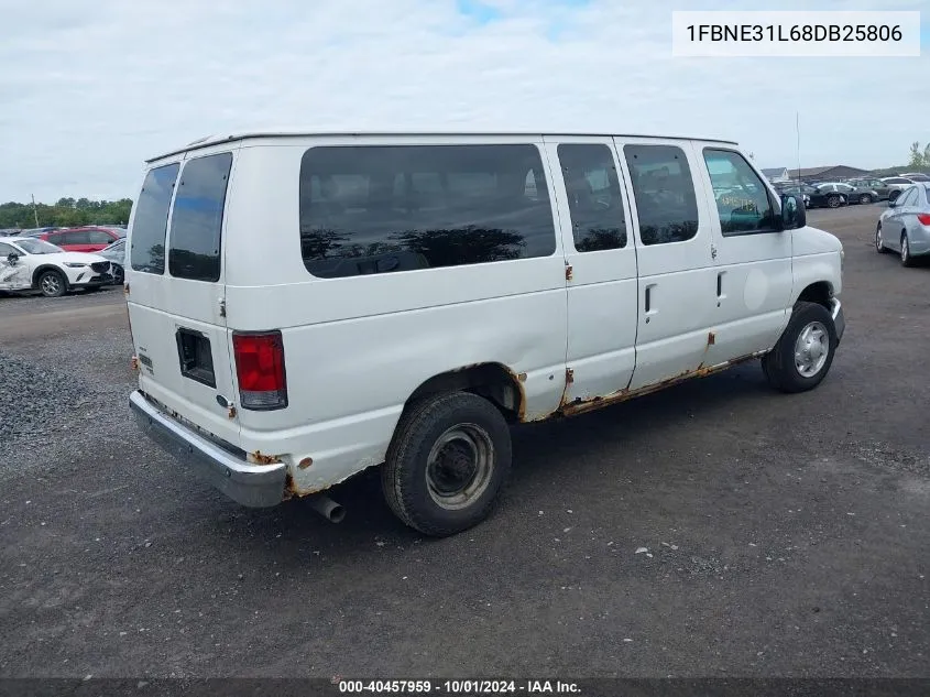 2008 Ford Econoline E350 Super Duty Wagon VIN: 1FBNE31L68DB25806 Lot: 40457959