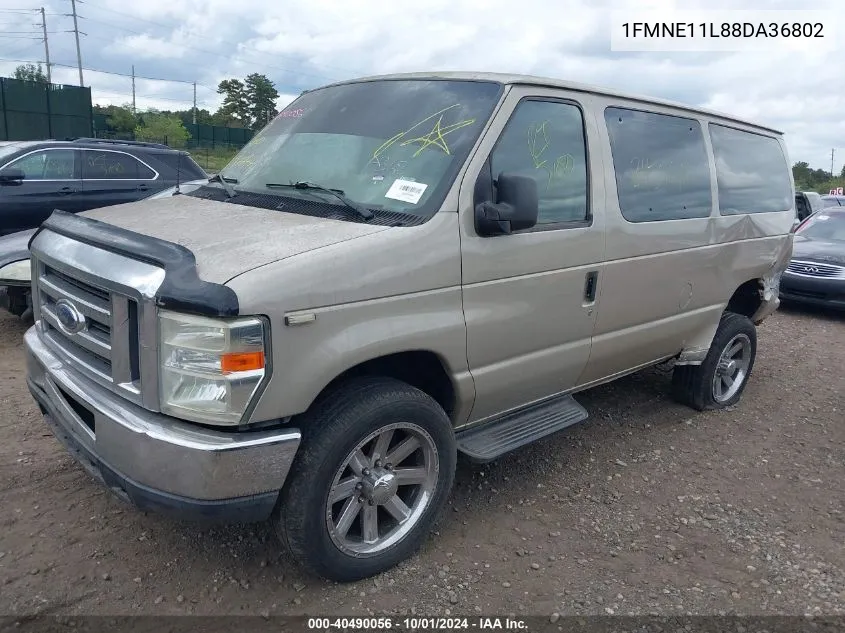 2008 Ford E-150 Xl/Xlt VIN: 1FMNE11L88DA36802 Lot: 40490056