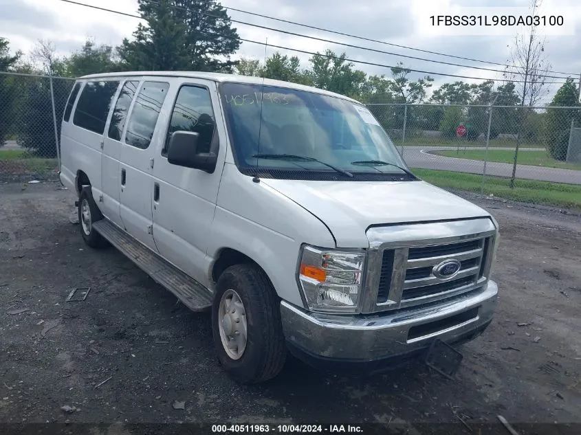 2008 Ford E-350 Super Duty Xl/Xlt VIN: 1FBSS31L98DA03100 Lot: 40511963