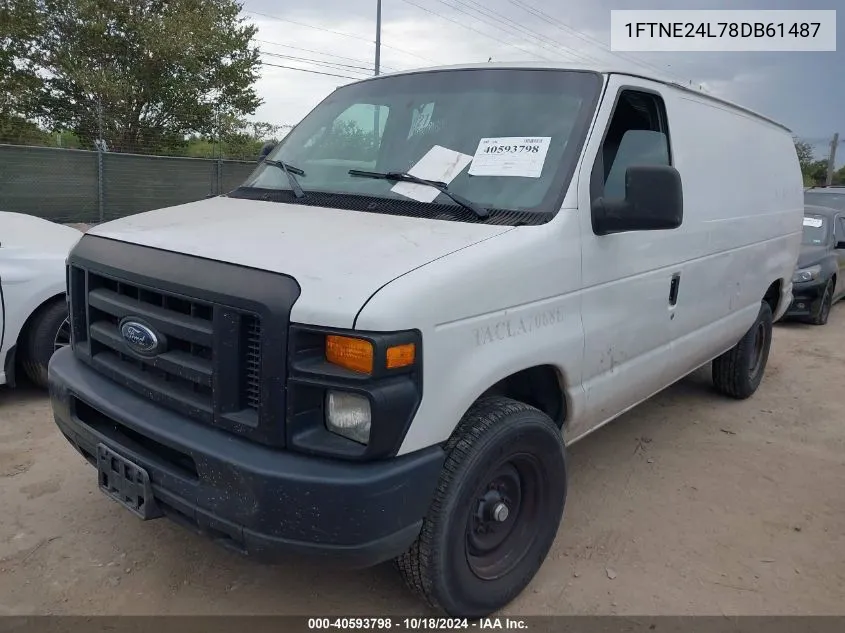 2008 Ford E-250 Commercial/Recreational VIN: 1FTNE24L78DB61487 Lot: 40593798