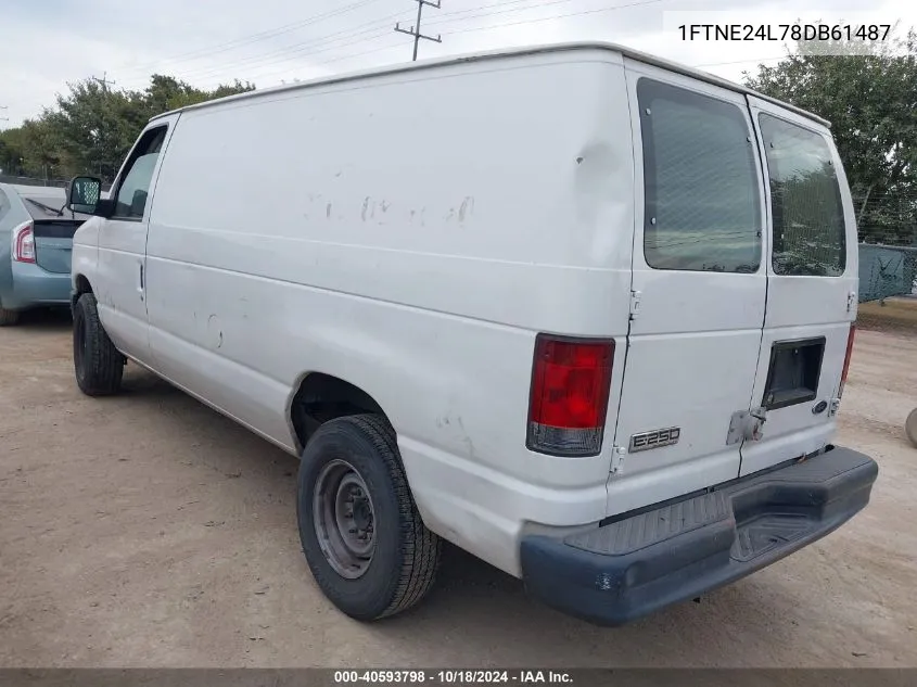 2008 Ford E-250 Commercial/Recreational VIN: 1FTNE24L78DB61487 Lot: 40593798