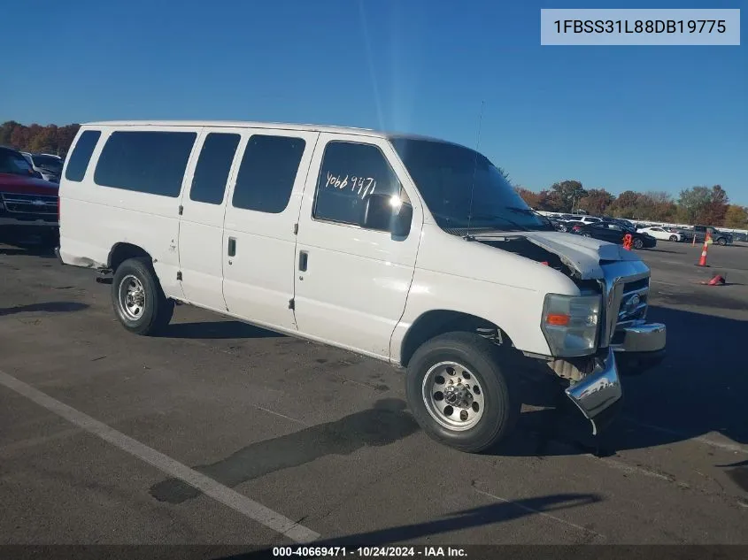 2008 Ford Econoline E350 Super Duty Wagon VIN: 1FBSS31L88DB19775 Lot: 40669471