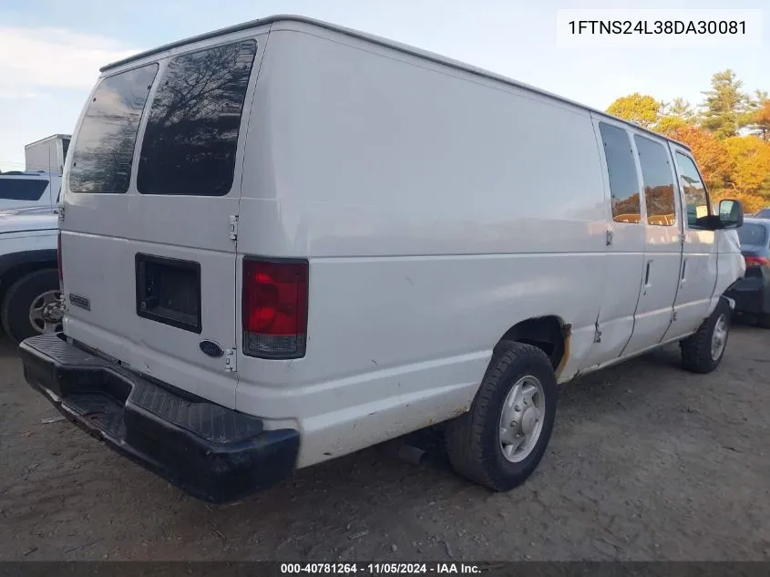 2008 Ford E-250 Commercial VIN: 1FTNS24L38DA30081 Lot: 40781264